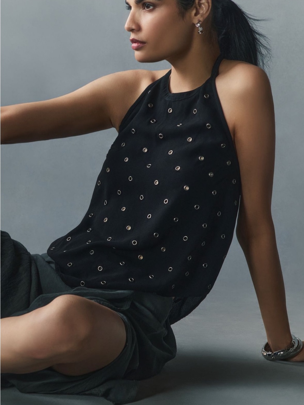 Anthropologie Rivet Halter Top, NWT